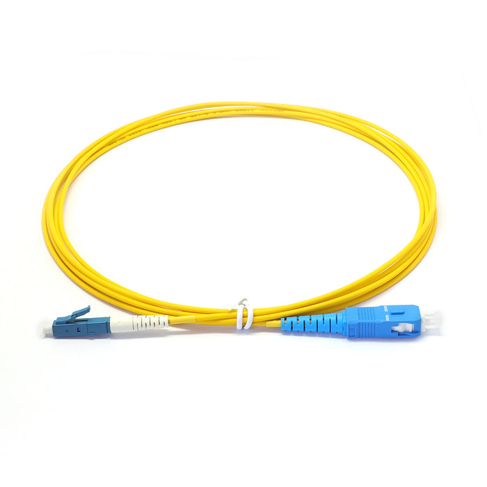 SC UPC to LC UPC Simplex G657A1 Singlemode OFNR 3.0mm Fiber Optic Patch Cable