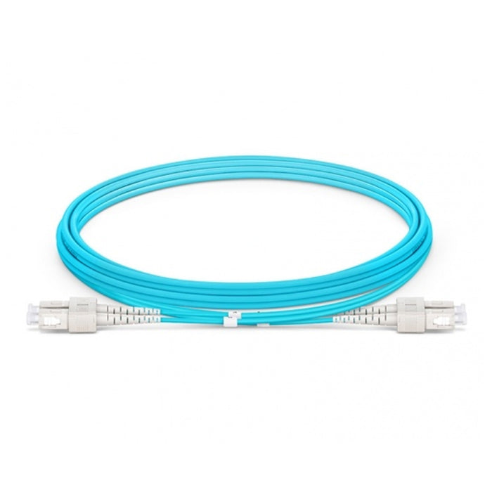 SC UPC to SC UPC Duplex Multimode OM3 3.0*6.0mm Zip-cord Fiber Optic Patch Cable LSZH AQ