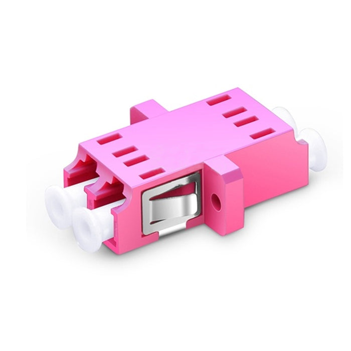 Duplex Multimode SC Footprint Fiber Optic Adapter with Flange, OM4