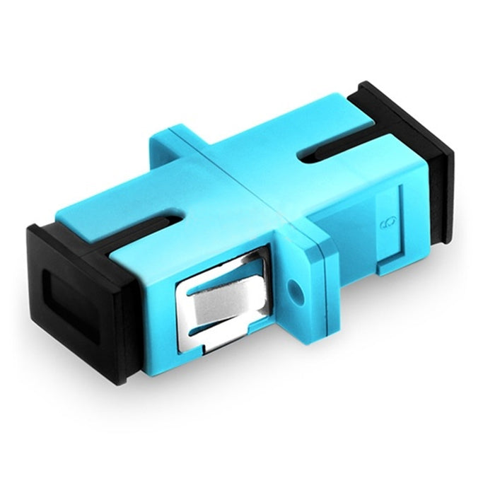 Simplex OM3/OM4 Fiber Optic Adapter with Flange