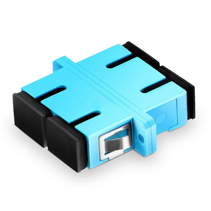 Duplex OM3/OM4 Fiber Optic Adapter with Flange