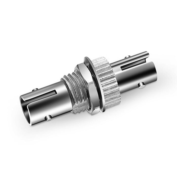ST/UPC to ST/UPC Simplex Multimode Fiber Optic Adapter without Flange