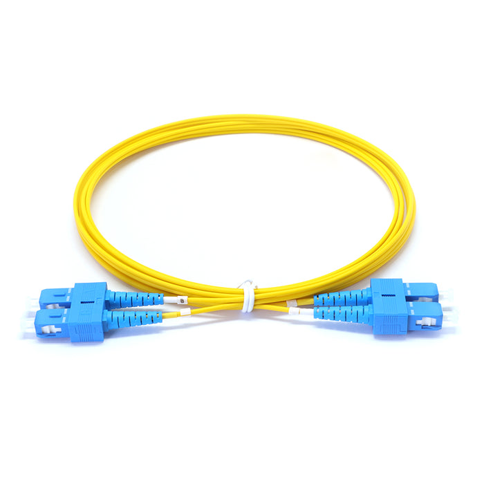SC UPC to SC UPC Duplex Singlemode G657A1 3.0*6.0mm Zip-cord Fiber Optic Patch Cable OFNR