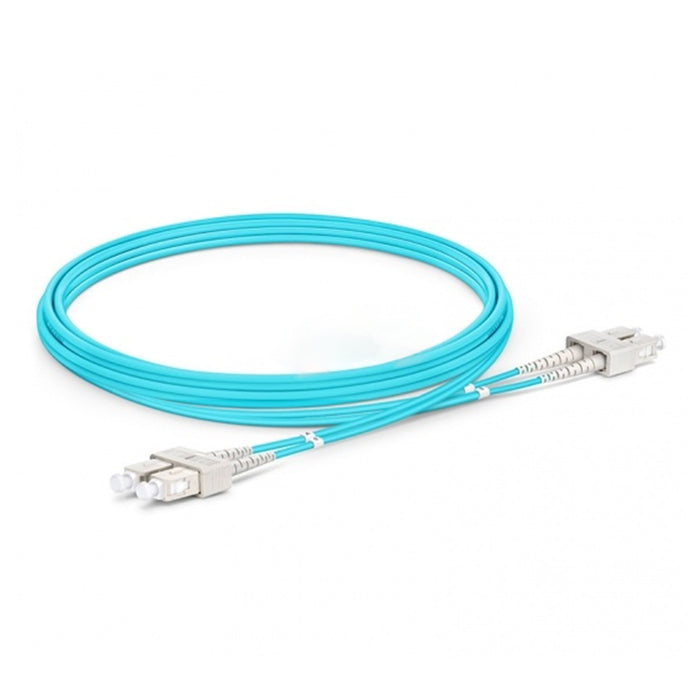 SC UPC to SC UPC Duplex Multimode OM3 3.0*6.0mm Zip-cord Fiber Optic Patch Cable PVC (OFNR) AQ