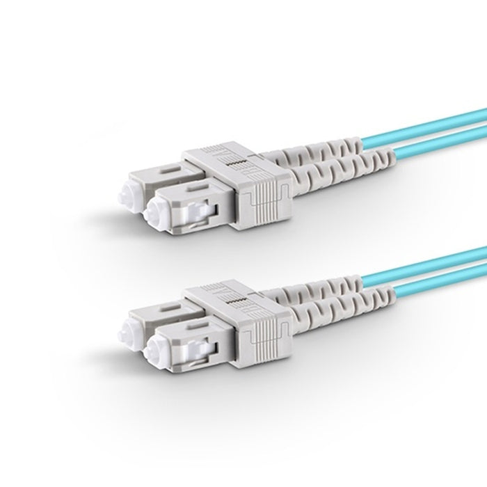 SC UPC to SC UPC Duplex Multimode OM3 3.0*6.0mm Zip-cord Fiber Optic Patch Cable PVC (OFNR) AQ